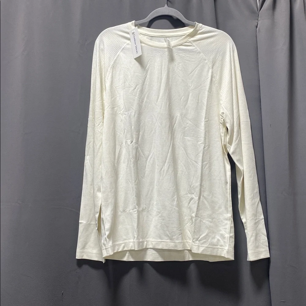 Outdoor Voices Milk Stone ThinkFast Longsleeve - L - Picture 2 of 7